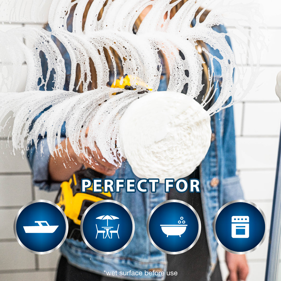 RotoScrub Bathroom Cleaning Scrub Pads Drill Accessory Kit RotoScrub