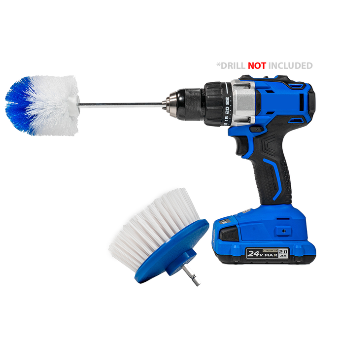 2-Brush Combo Kit - Drill Powered Scrub Brush + Corners and Edges Brush